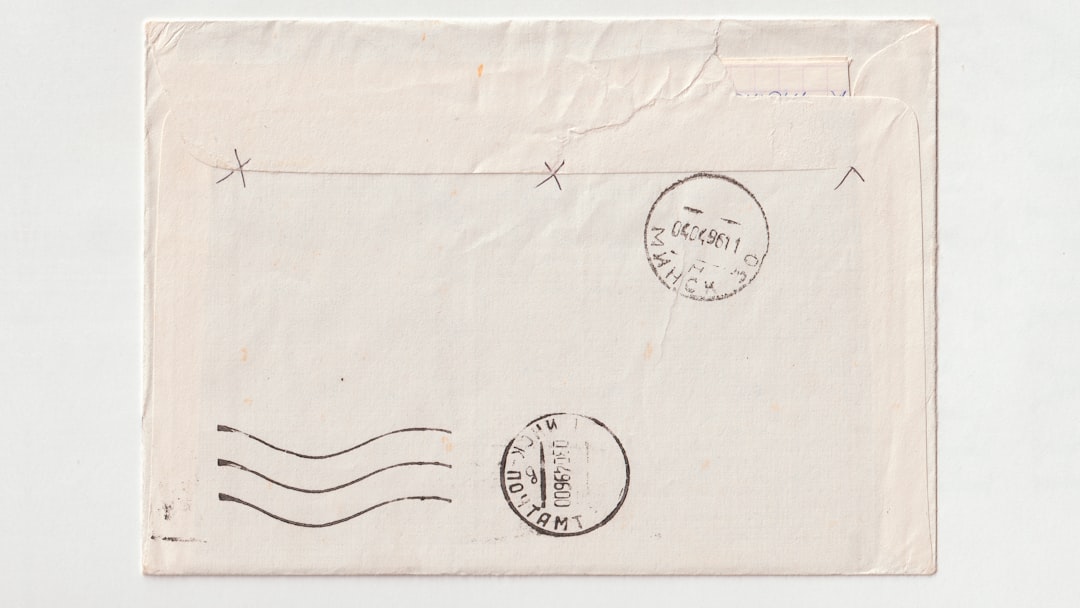 a piece of paper with a stamp on it