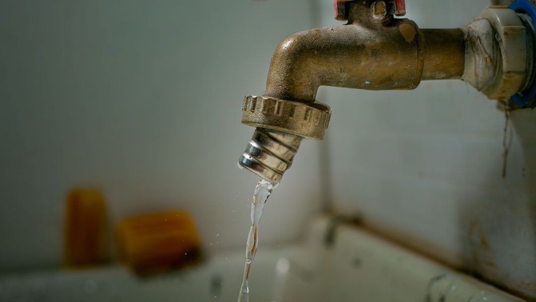 a close-up of a water faucet