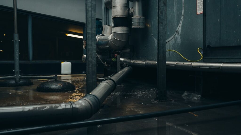 gray steel pipe