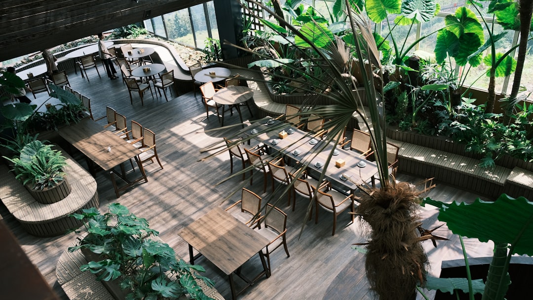 a restaurant with a lot of tables and chairs